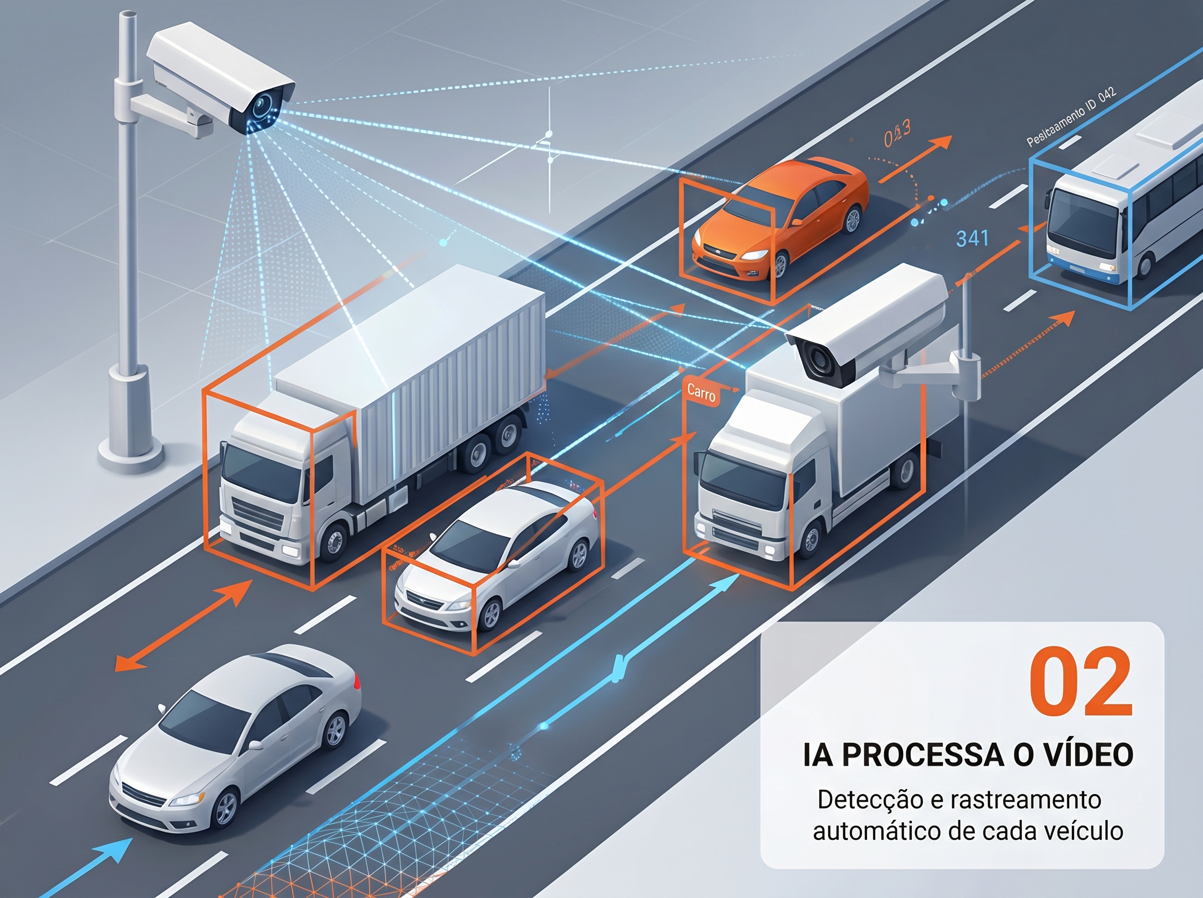 IA processa o vídeo